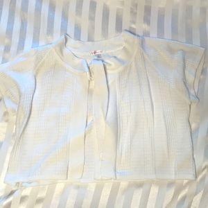 White crop cardigan